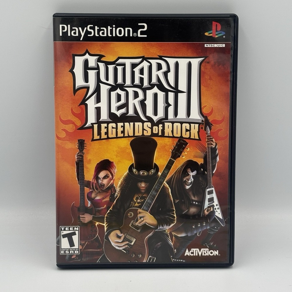 Guitar Hero 3 III Legends of Rock Game (PlayStation 2 2007) CIB